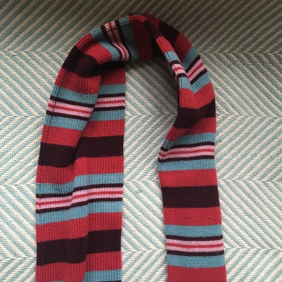 MARC JACOBS Wool Striped Long Scarf with Fringe - Picture 3 of 8